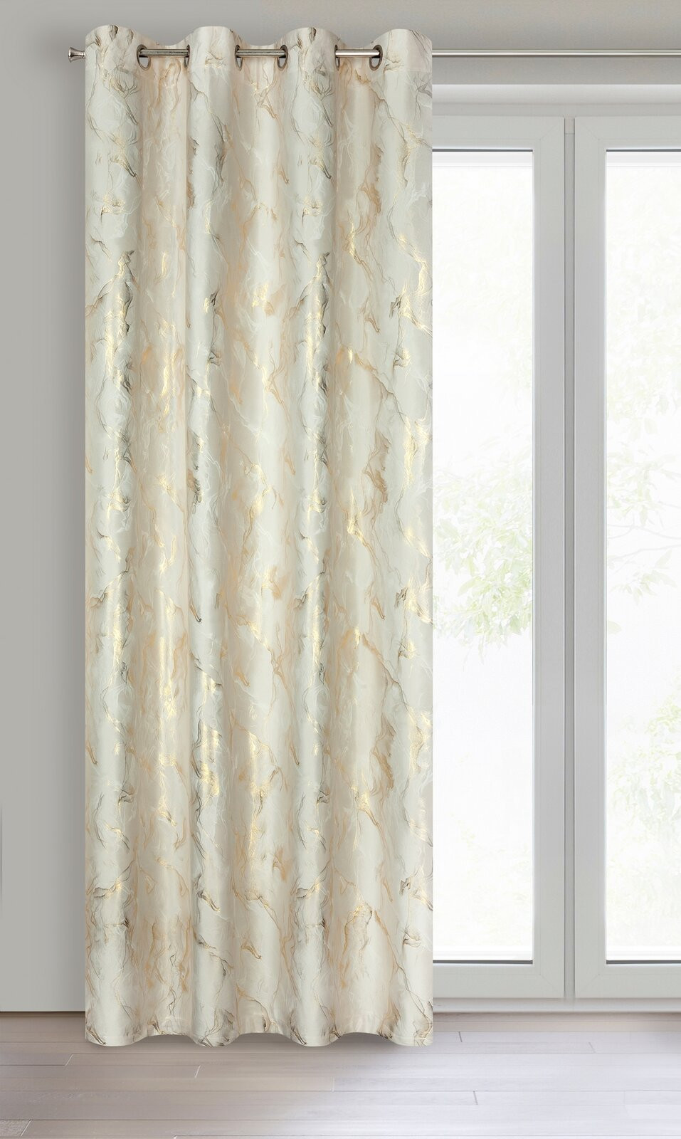 Hotový závěs MELODY krémový - na průchodkách