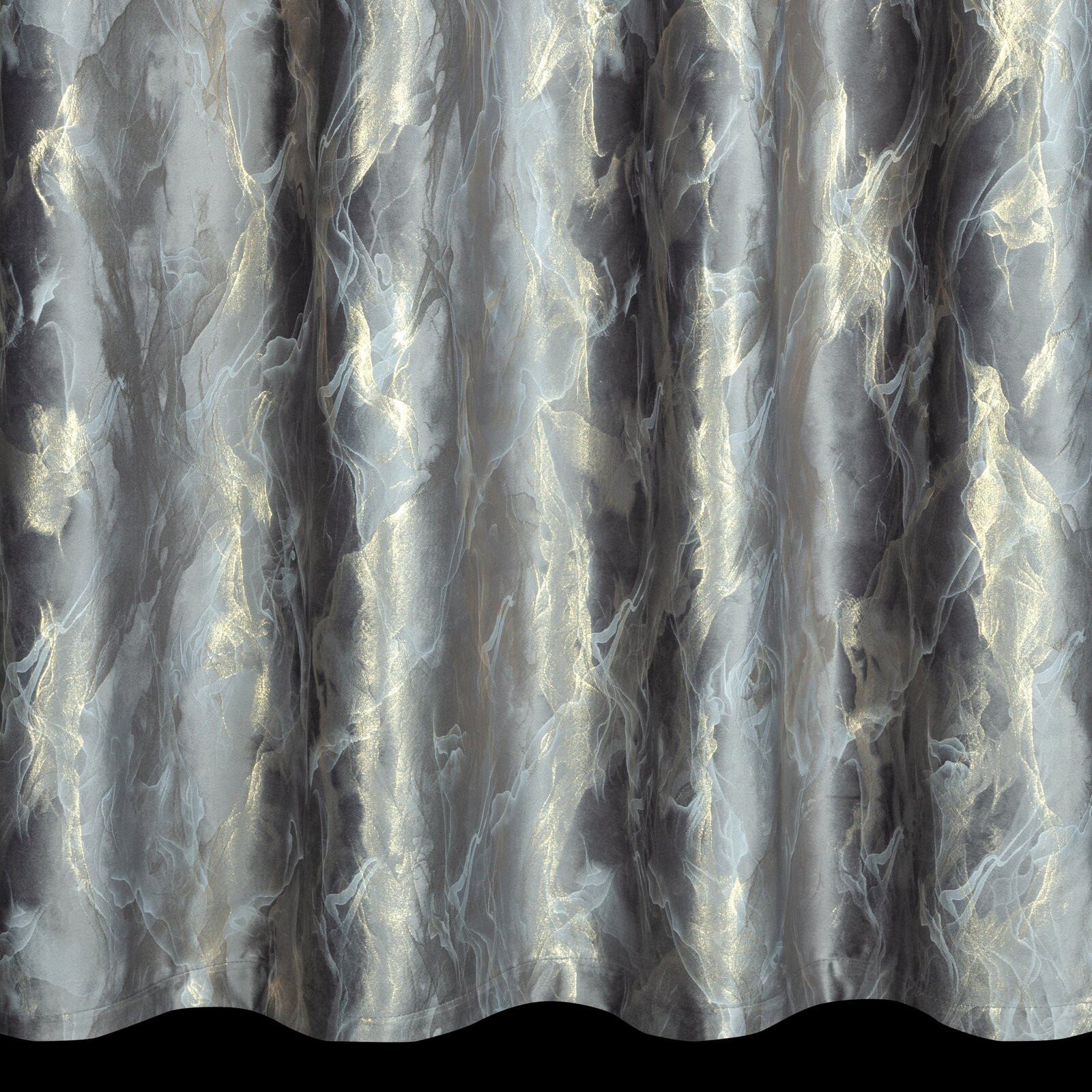 Hotový závěs MELODY ocelový - na průchodkách