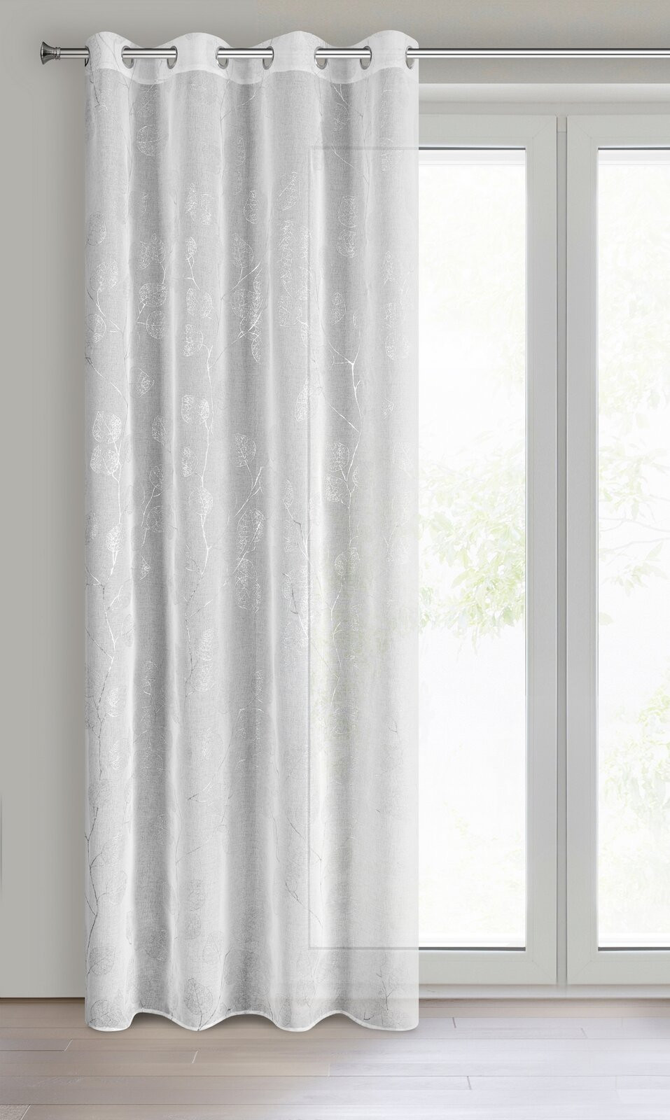 Hotový závěs MIA bílý - na průchodkách