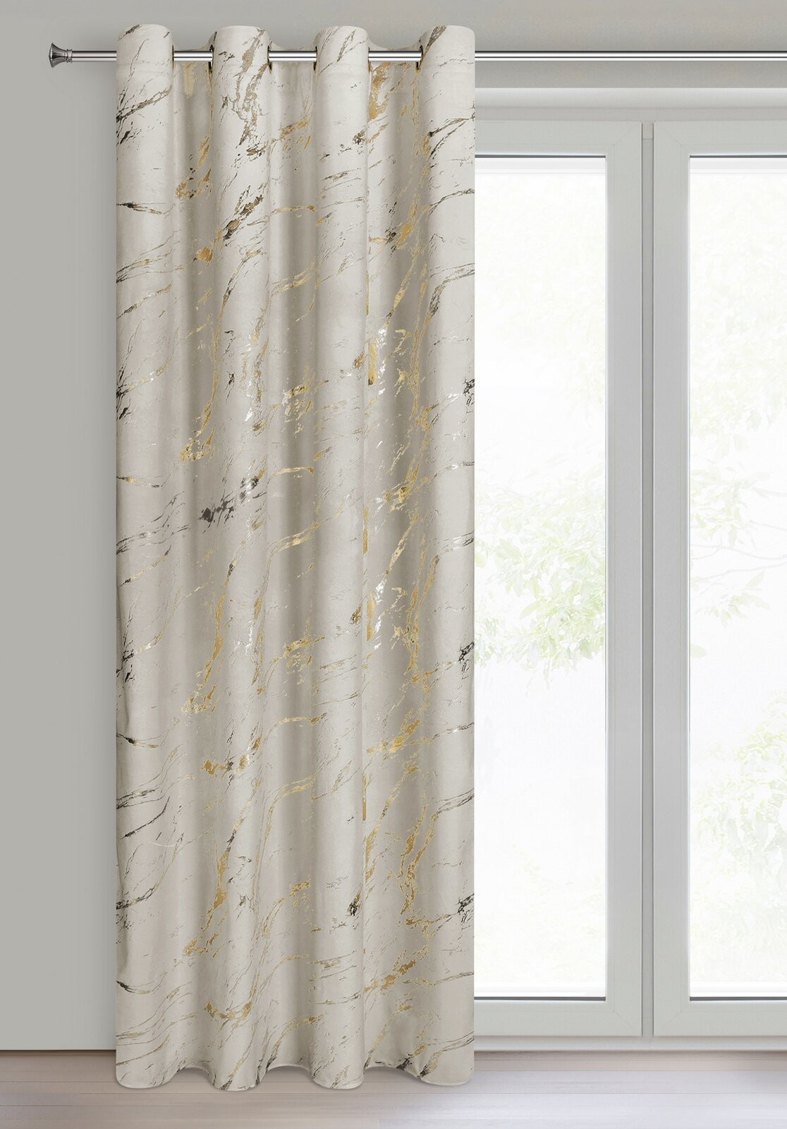 Hotový závěs MOLLY béžový - na průchodkách