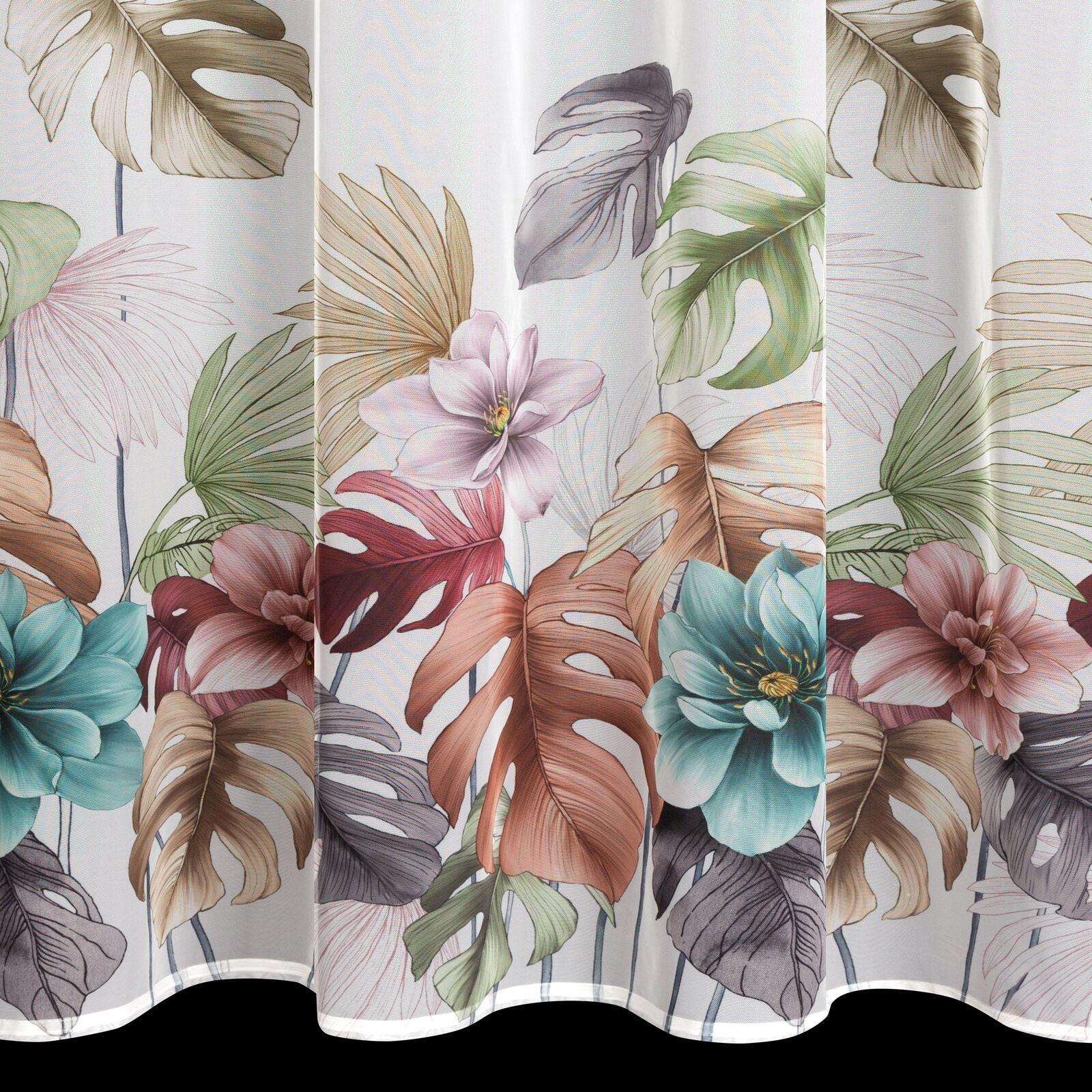 Hotový závěs NIKOLA bílý - na průchodkách