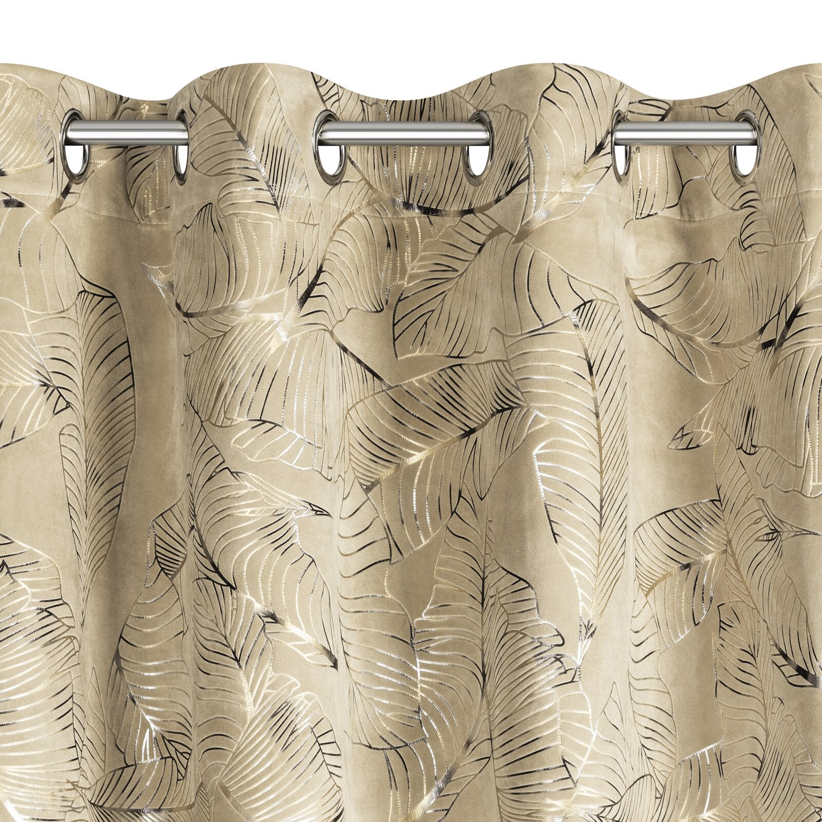 Hotový závěs ODETA béžový - na průchodkách