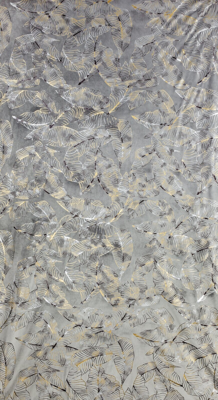 Hotový závěs ODĚTA tmavý ocelový - na průchodkách