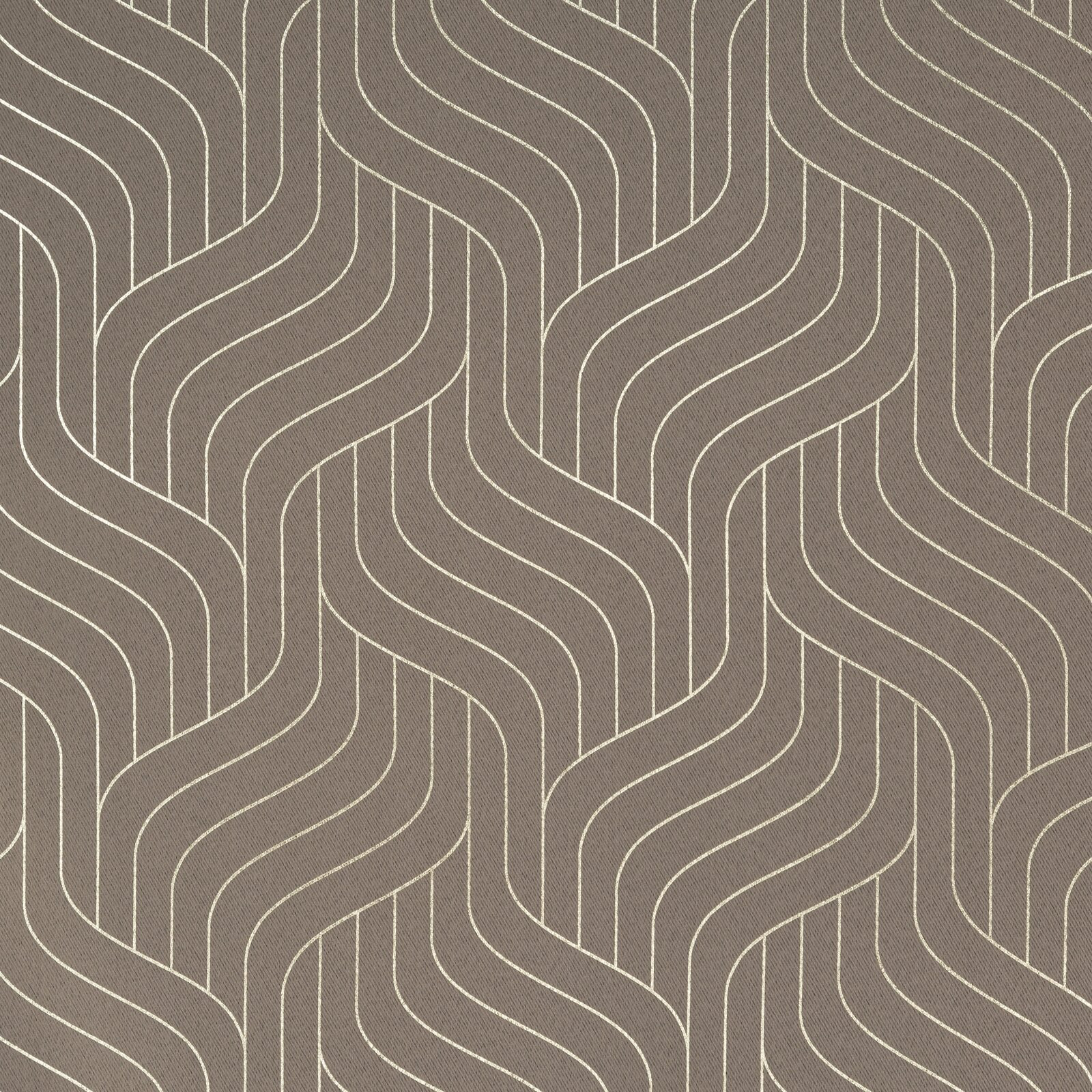 Hotový závěs OLETA tmavě béžový / šampaňské - na průchodkách