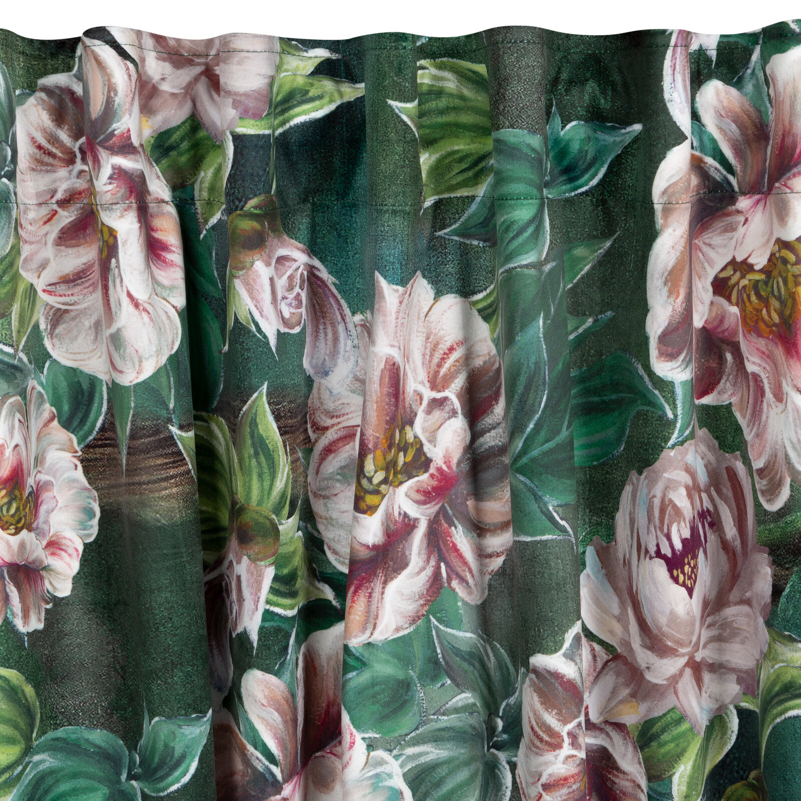 Hotový závěs PALMERA zelený - na pásce