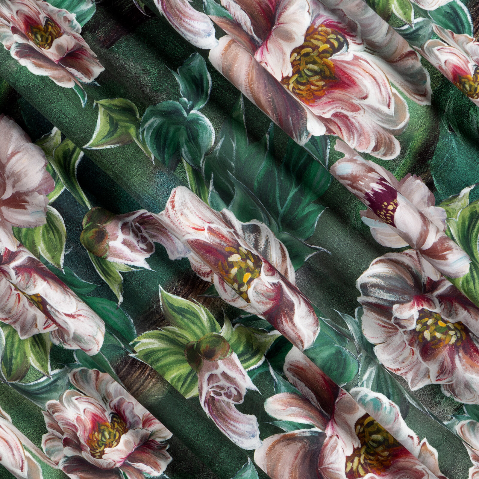 Hotový závěs PALMERA zelený - na pásce