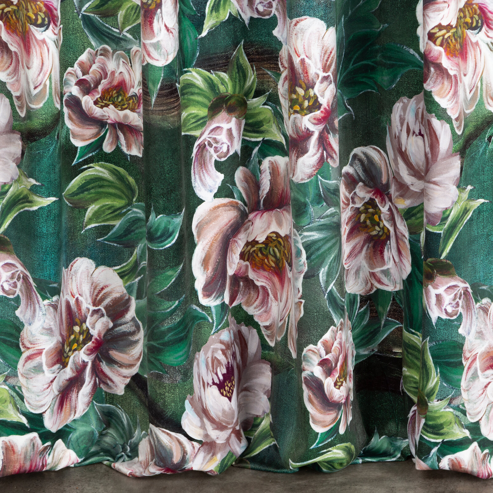 Hotový závěs PALMERA zelený - na pásce