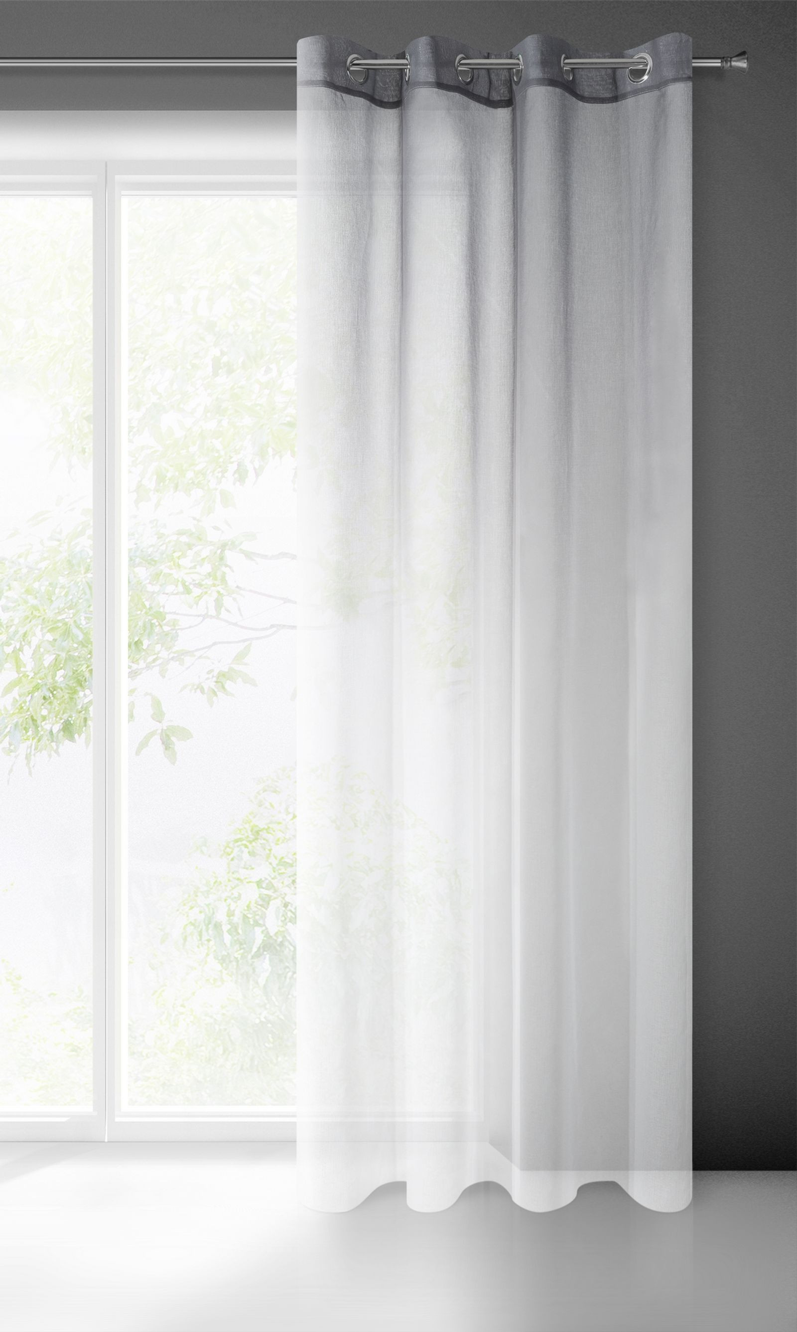 Hotový závěs RAVIA bílý - na průchodkách