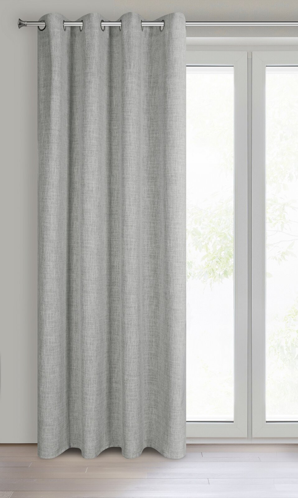 Hotový závěs ROMA šedý - na průchodkách