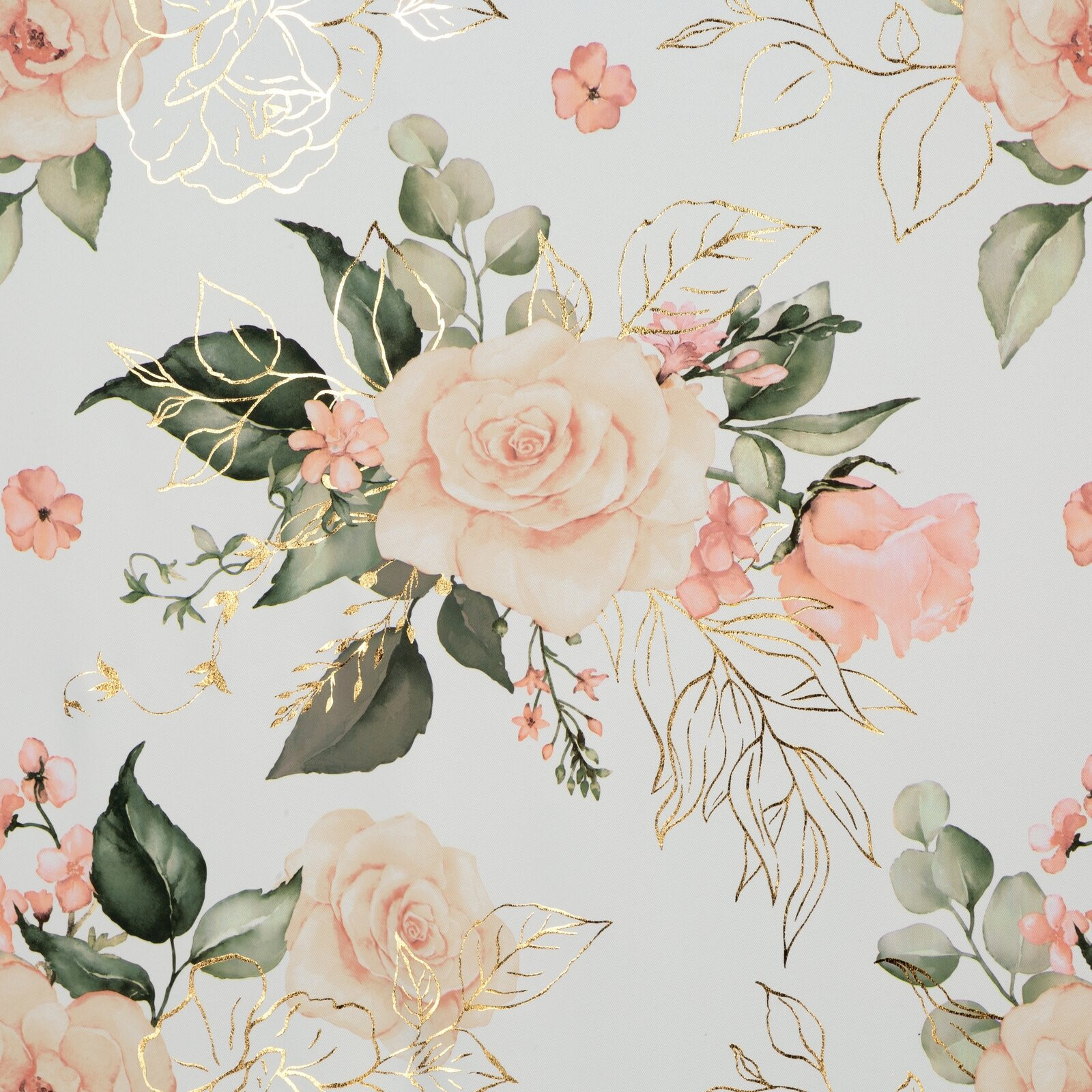 Hotový závěs ROSE na pásce - bílý