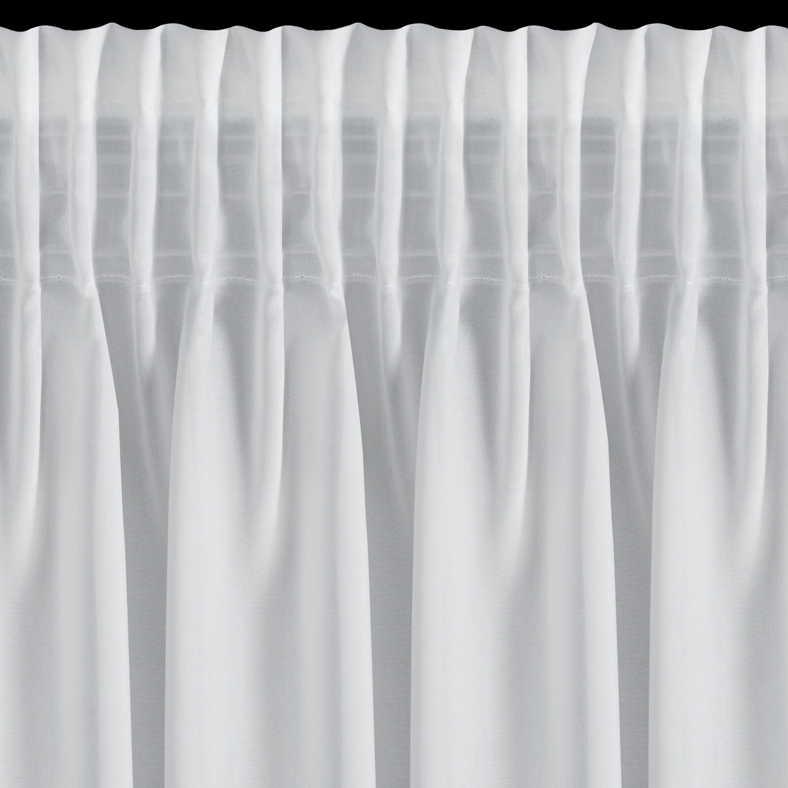 Hotová záclona ROSES 8 bílý - na pásce