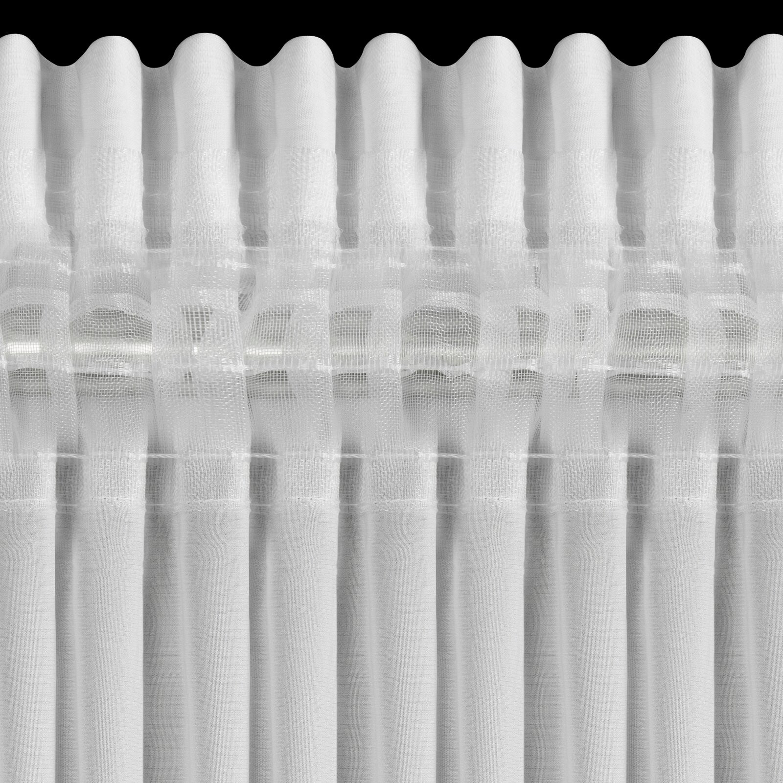 Hotová záclona ROSES 8 bílý - na pásce