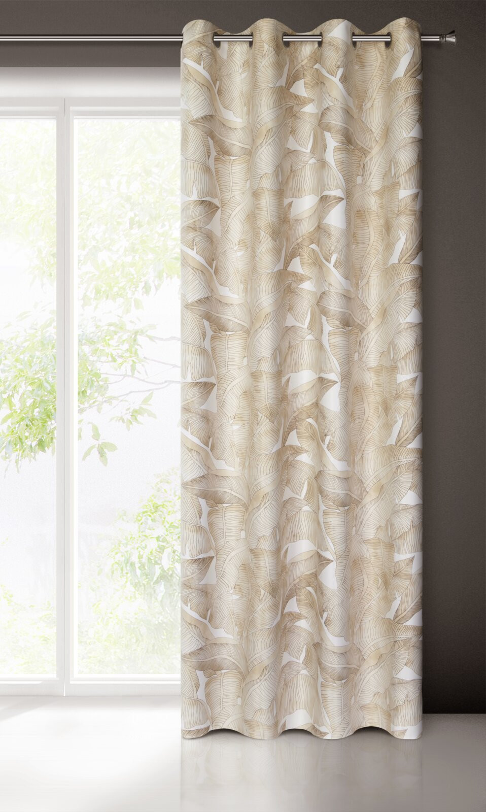 Hotový závěs SAMIRA bílý/béžový - na průchodkách