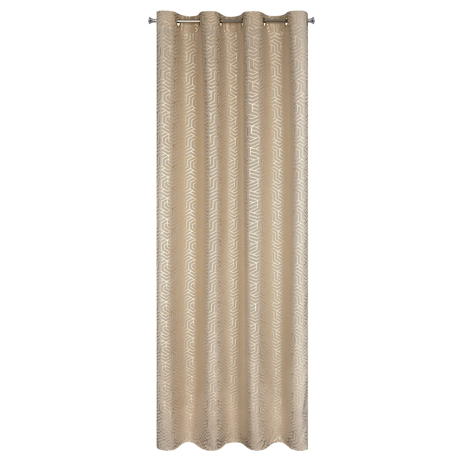 Hotový závěs SEMI cappuccino / šampaňské - na průchodkách