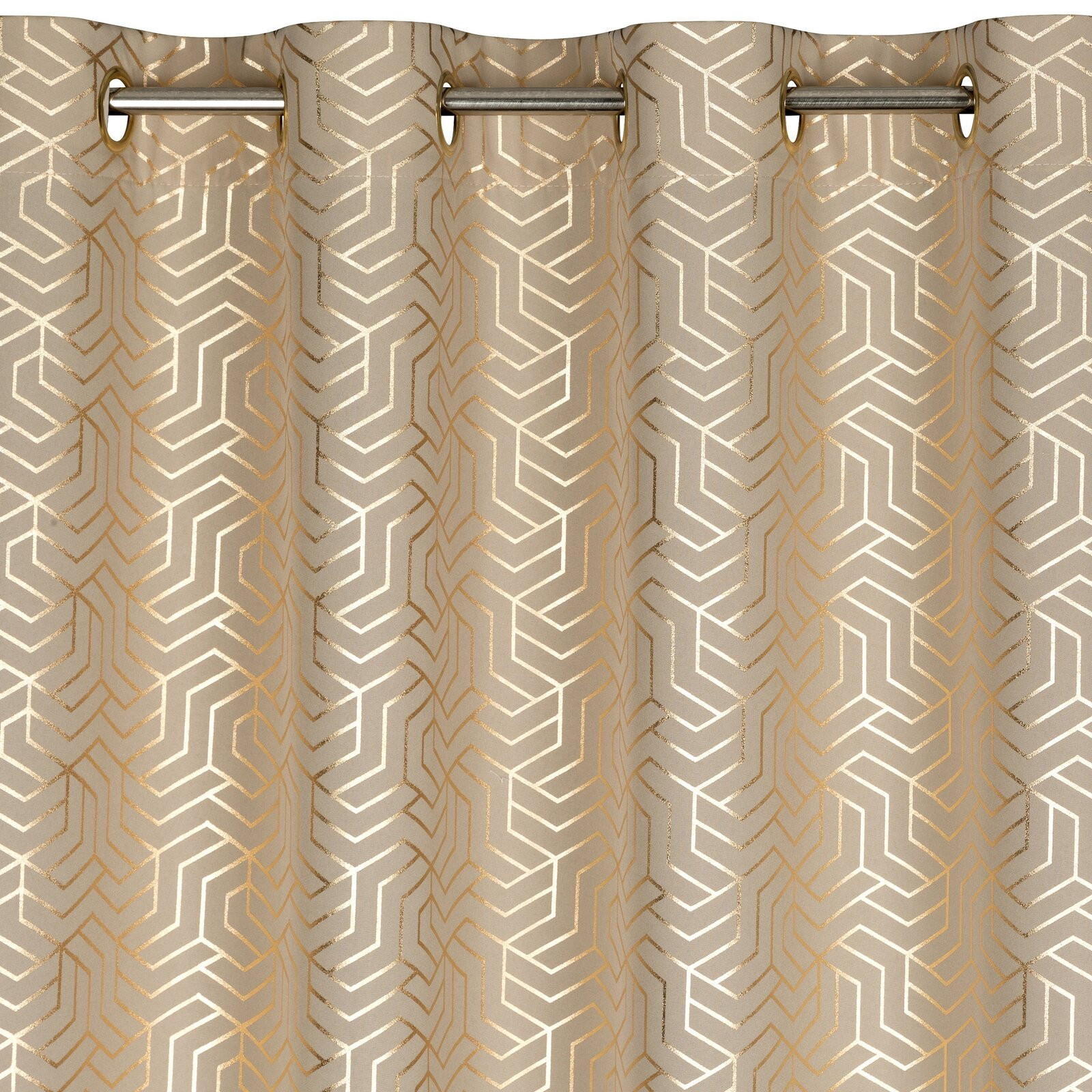 Hotový závěs SEMI cappuccino / šampaňské - na průchodkách