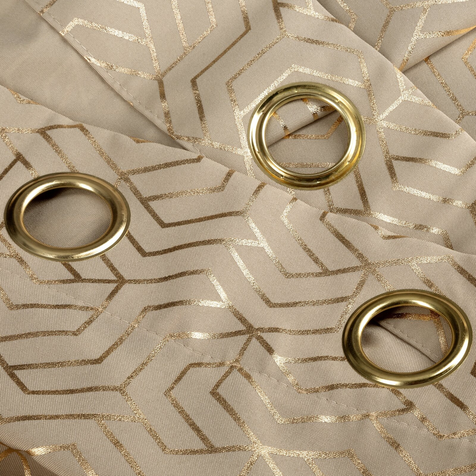 Hotový závěs SEMI cappuccino / šampaňské - na průchodkách