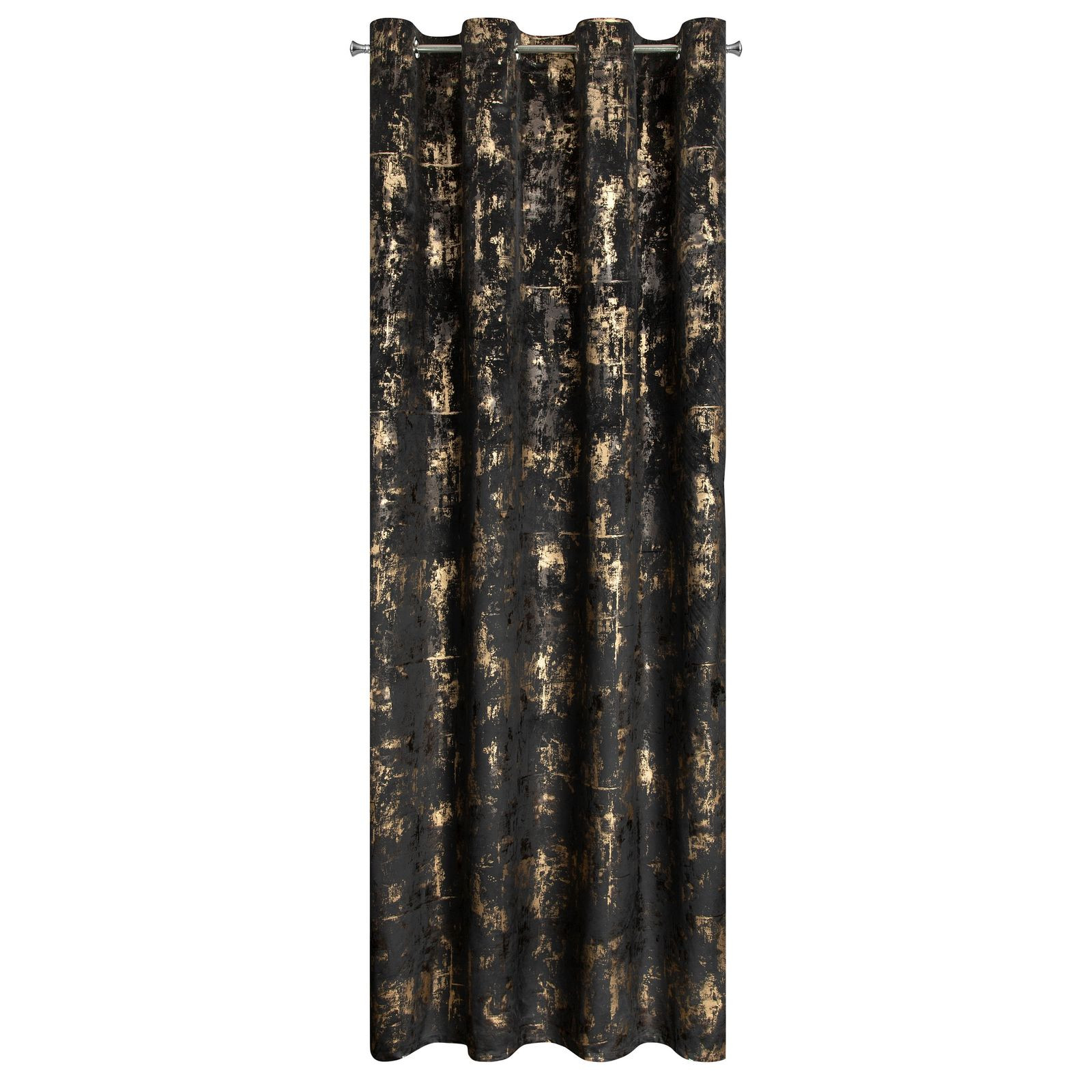 Hotový závěs TONIA černý - na průchodkách