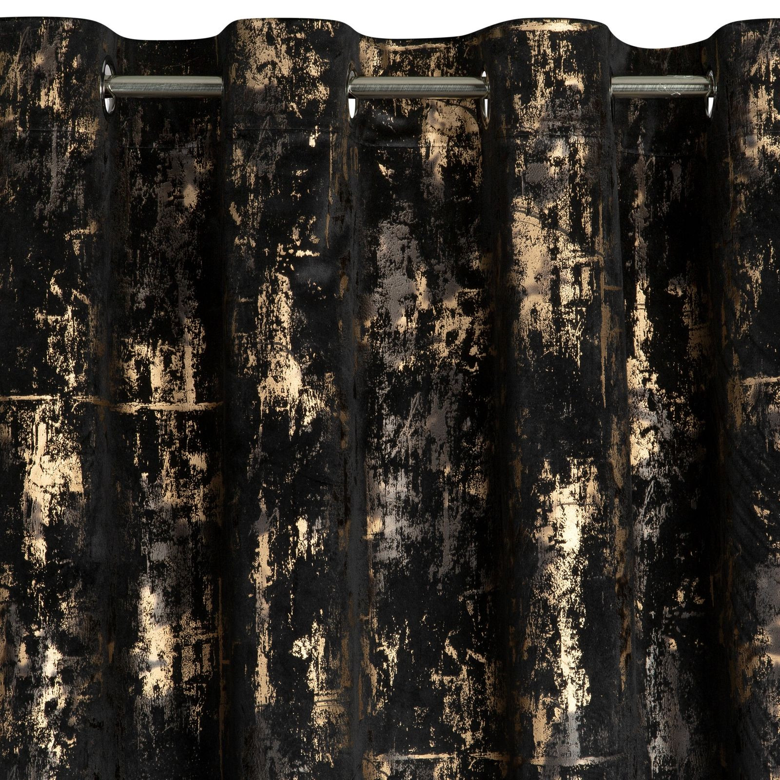 Hotový závěs TONIA černý - na průchodkách