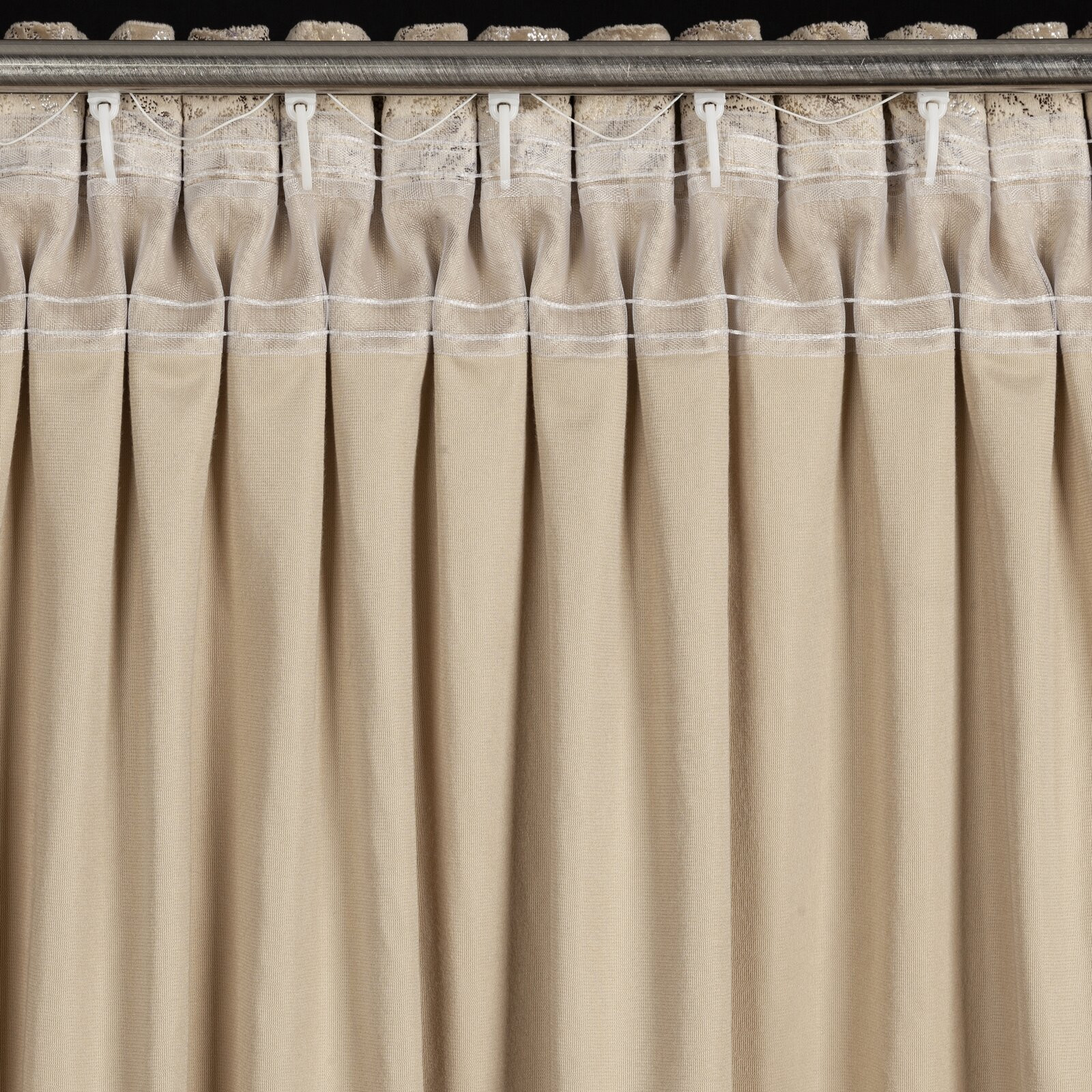 Hotový závěs TULIA béžový - na pásce