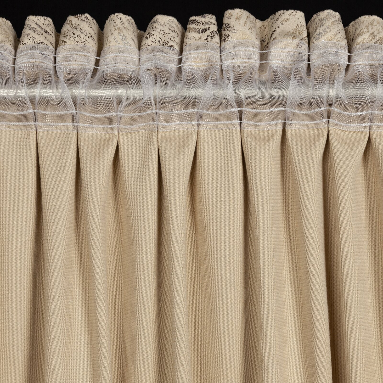 Hotový závěs TULIA béžový - na pásce