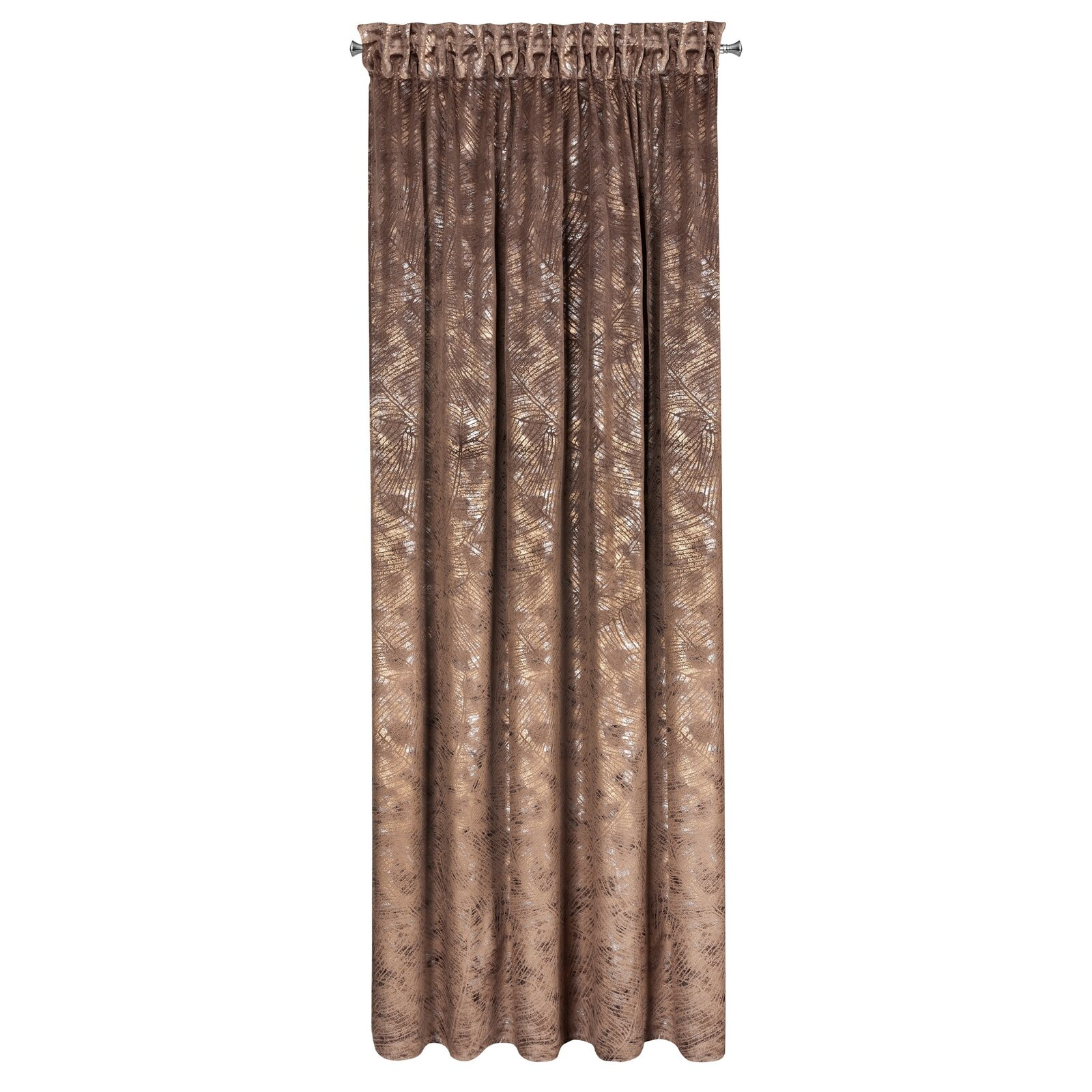 Hotový závěs TULIA hnědý - na pásce