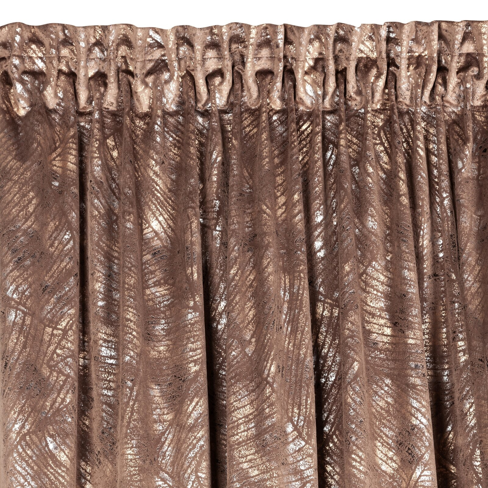 Hotový závěs TULIA hnědý - na pásce