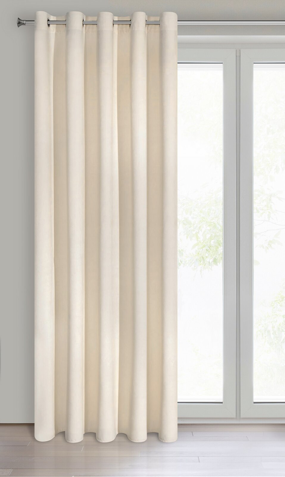 Hotový závěs VILLA světle béžový - na průchodkách