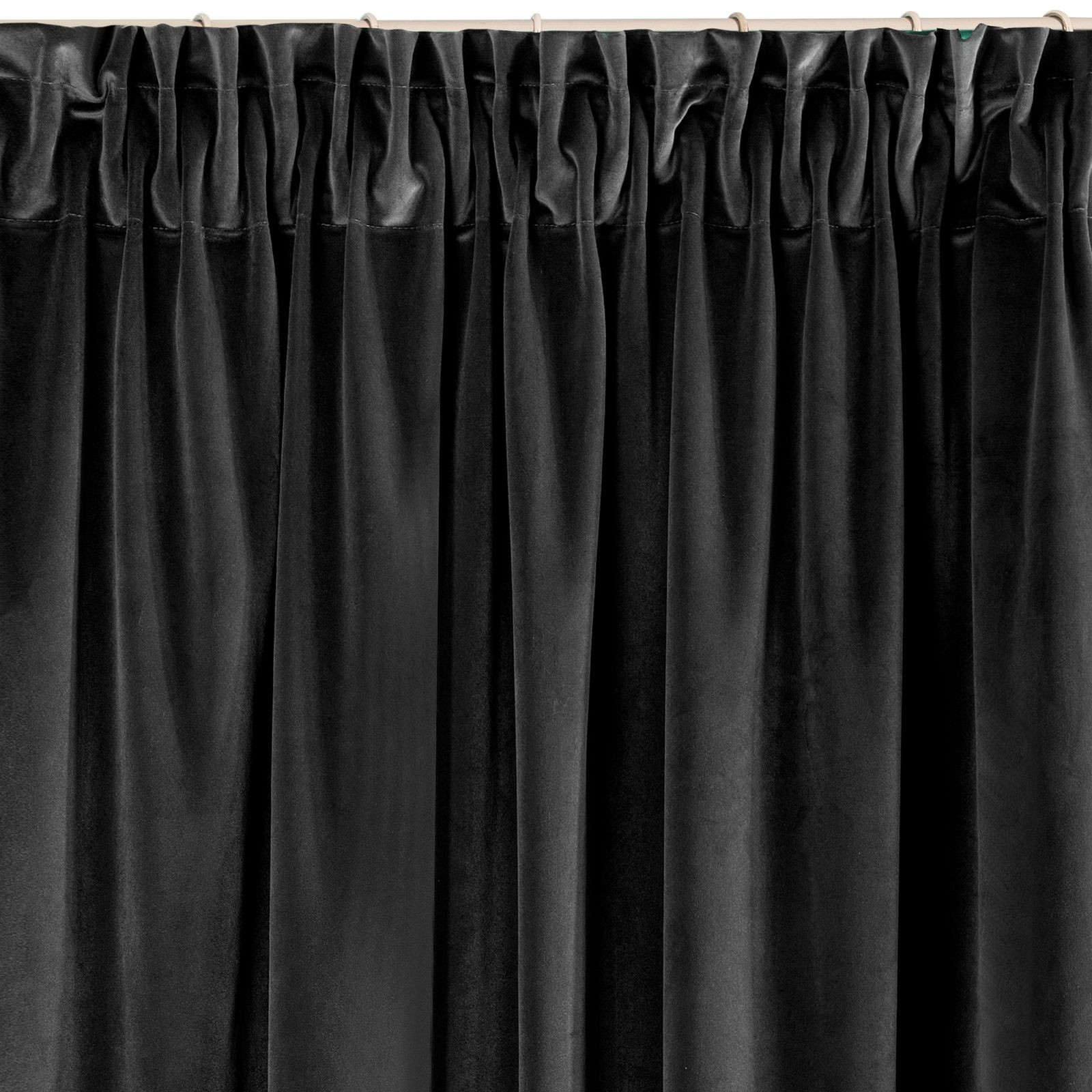 Hotový závěs VILLA černý - na pásce