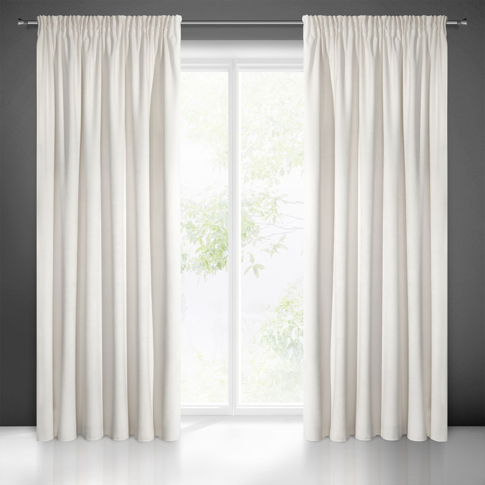 Hotový závěs VILLA krémový - na pásce