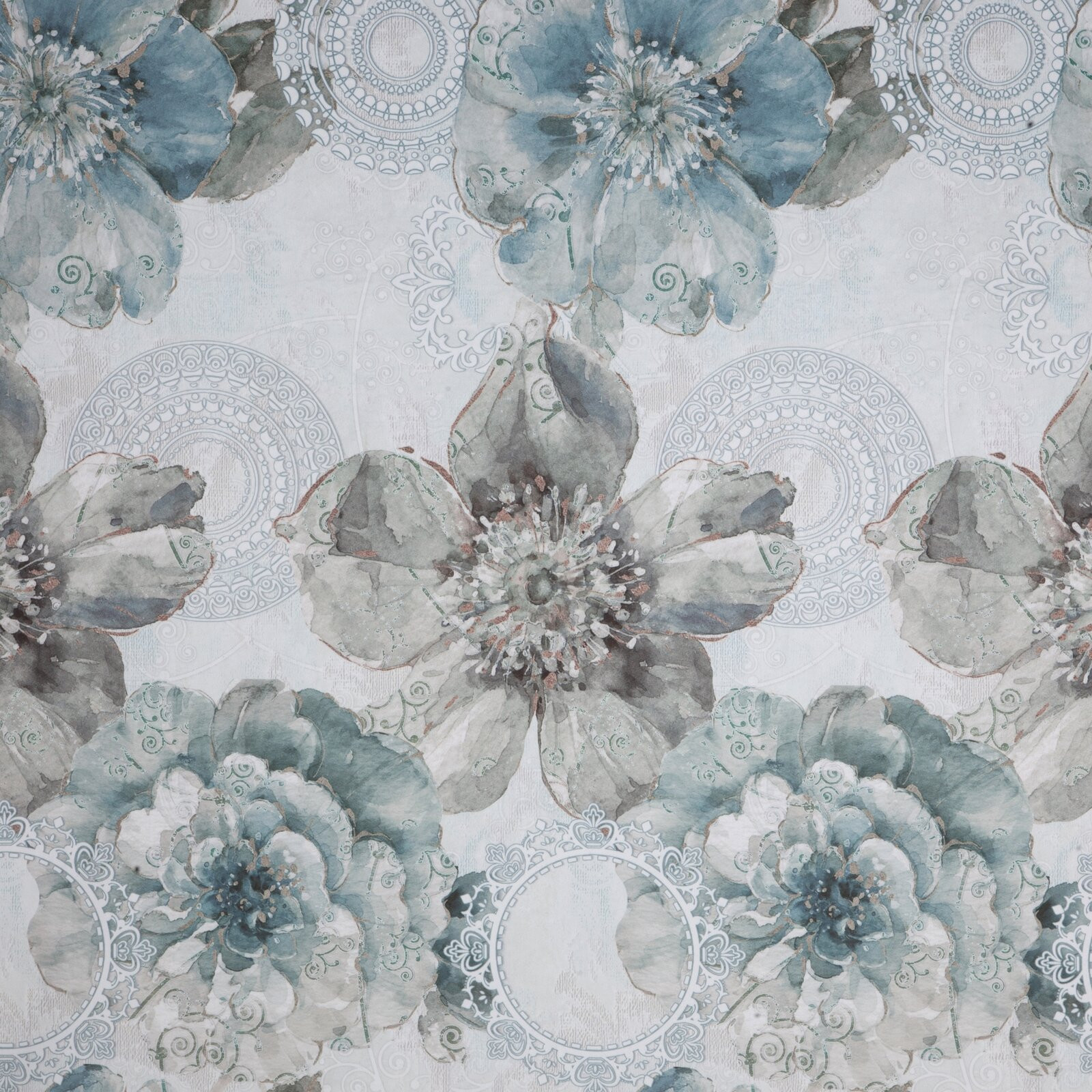 Hotový závěs VIVIAN tyrkysový - na pásce