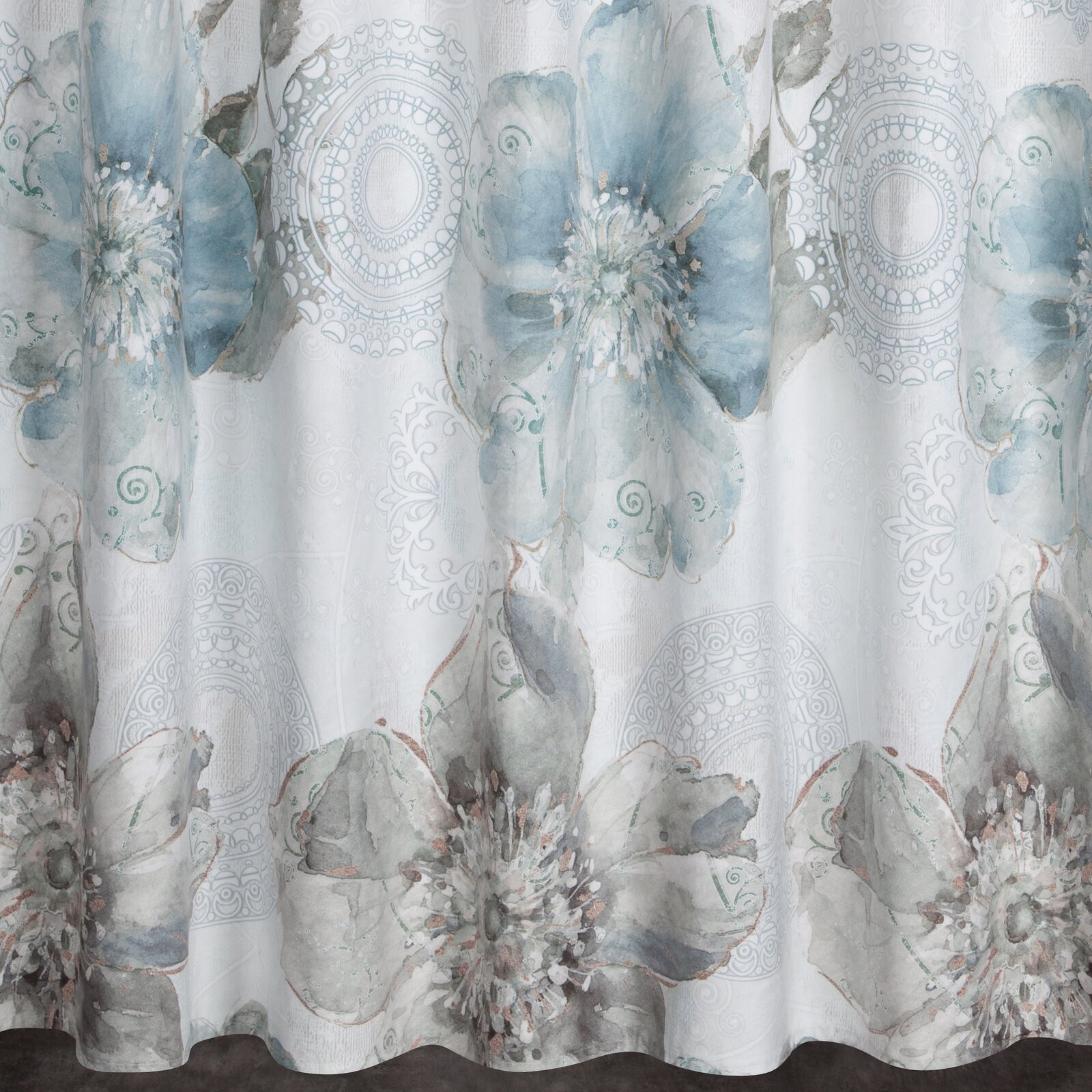 Hotový závěs VIVIAN tyrkysový - na pásce