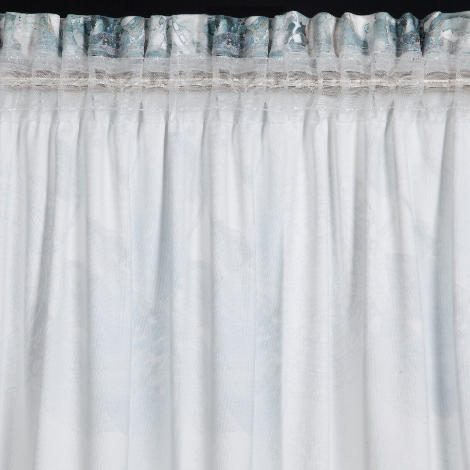 Hotový závěs VIVIAN tyrkysový - na pásce