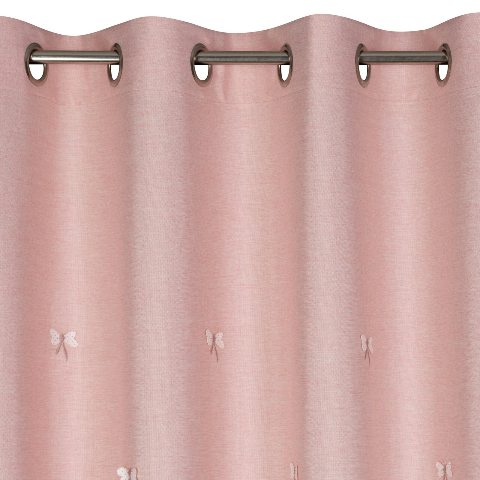 Hotový závěs WENDY růžový - na průchodkách