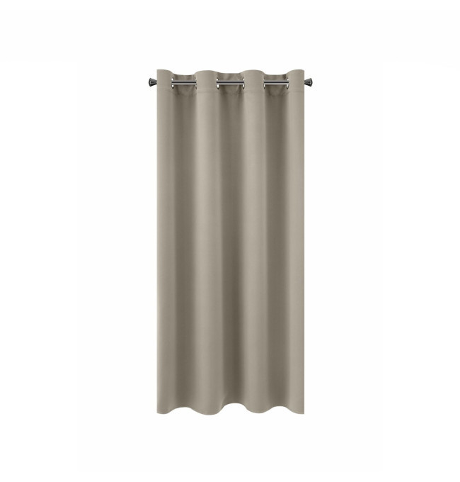 Hotový závěs LOGAN tmavě béžový - na průchodkách