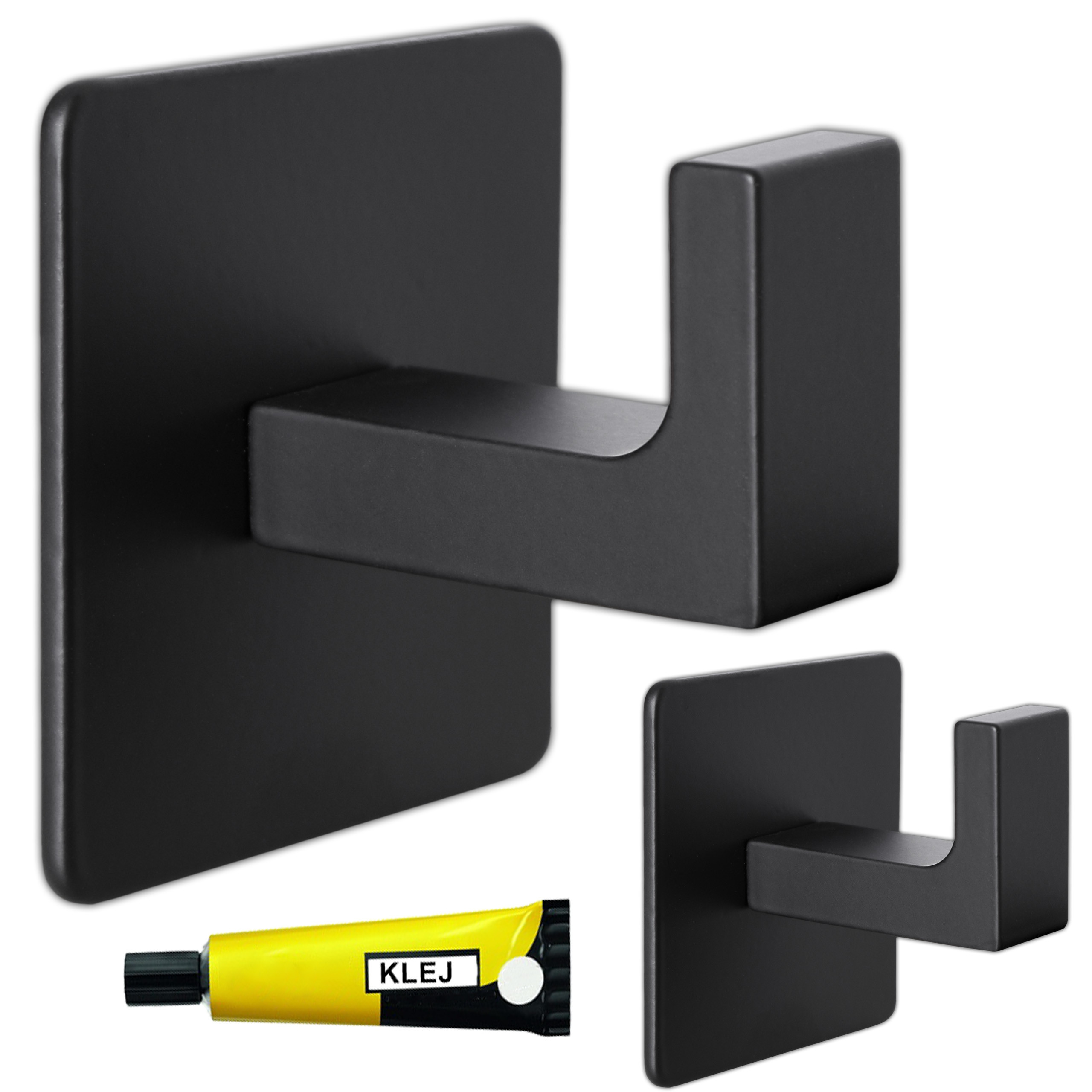 Sada dvou koupelnových věšáků KSANTI černá (2 ks)