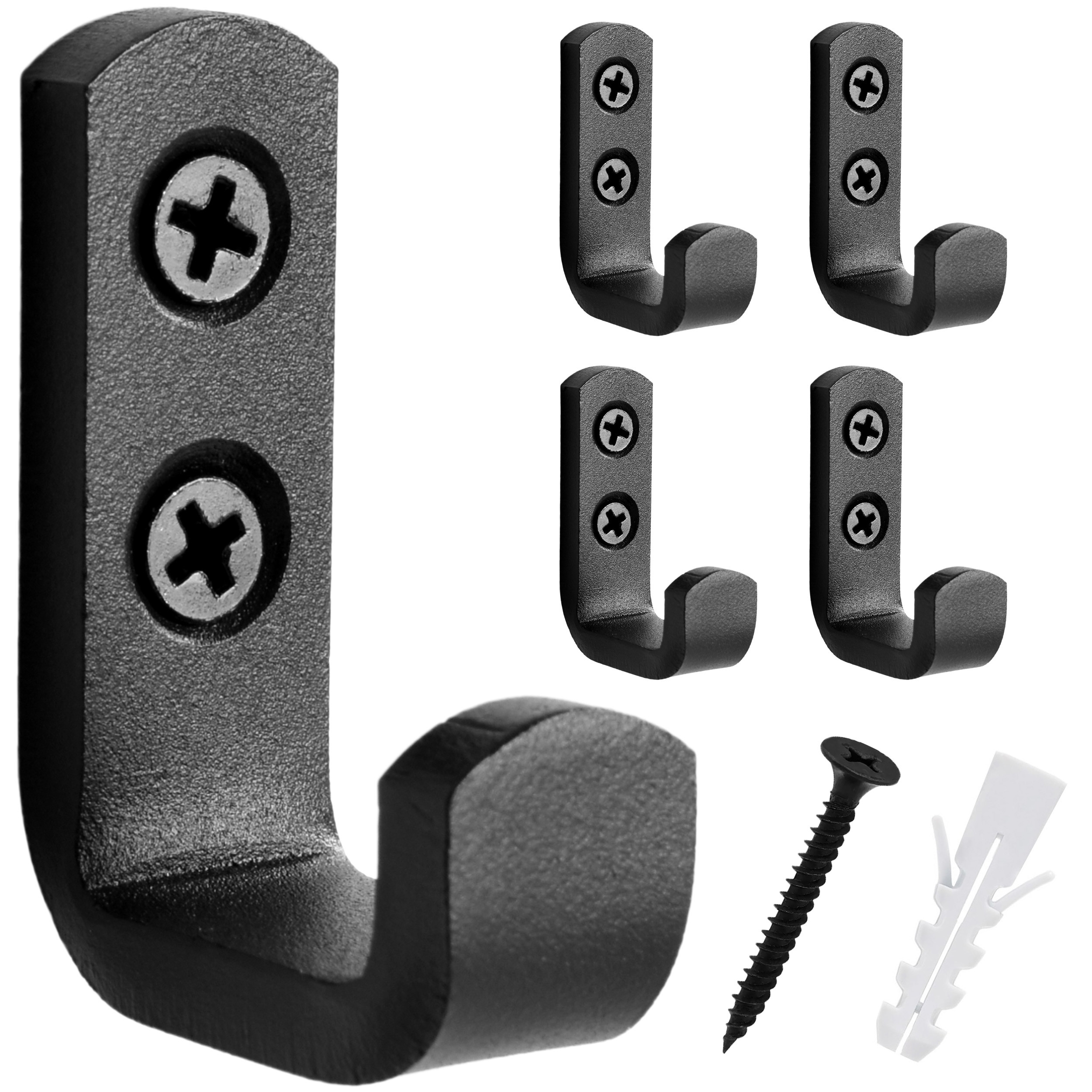 Sada pěti věšáků ABRIS černá (5 ks)