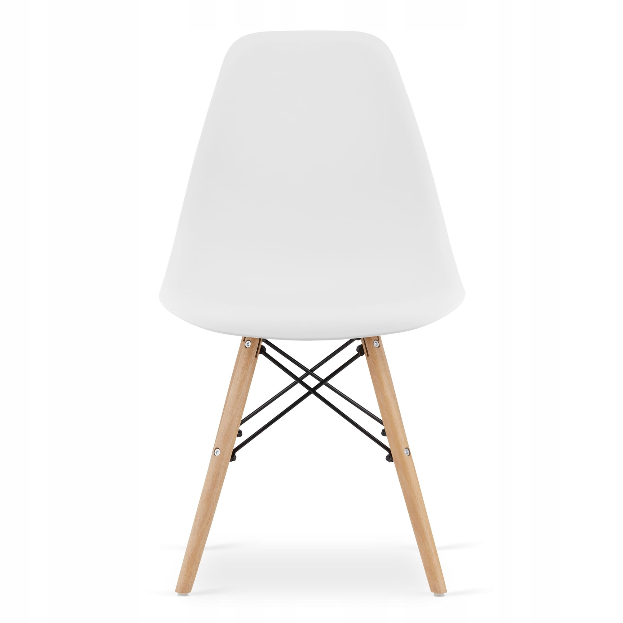 Jídelní čtvercový stůl dub sonoma / bílý se čtyřmi židlemi OSAKA bílé / hnědé