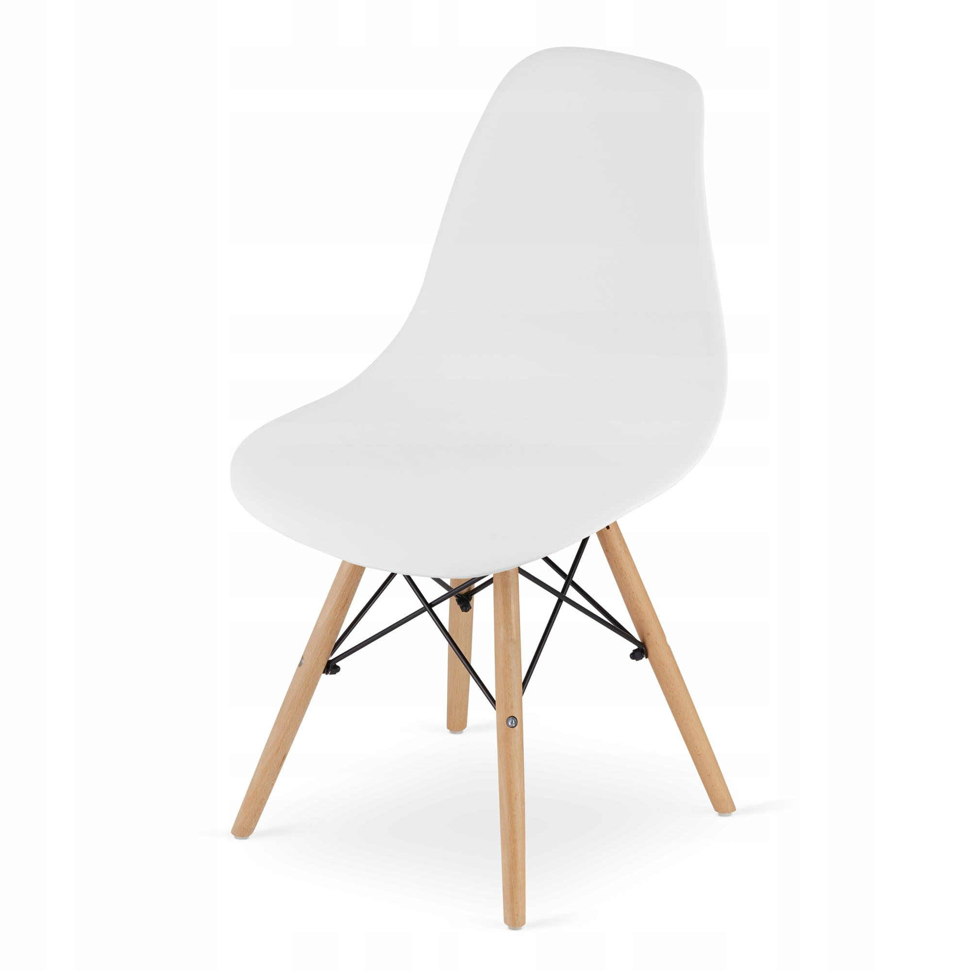 Jídelní čtvercový stůl dub sonoma / bílý se čtyřmi židlemi OSAKA bílé / hnědé