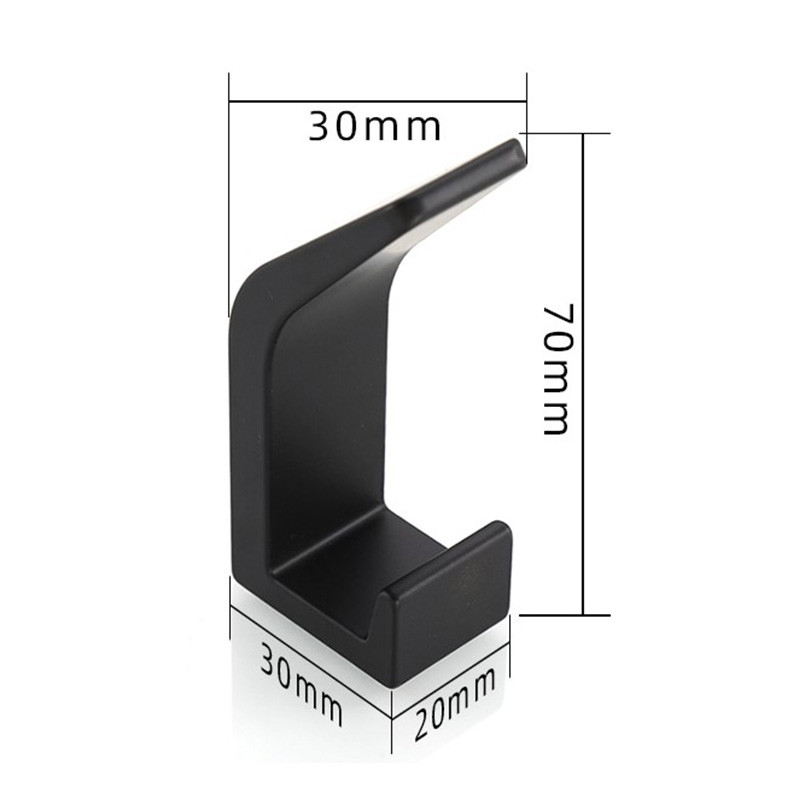 Sada pěti věšáků OMNOS černá (5 ks)