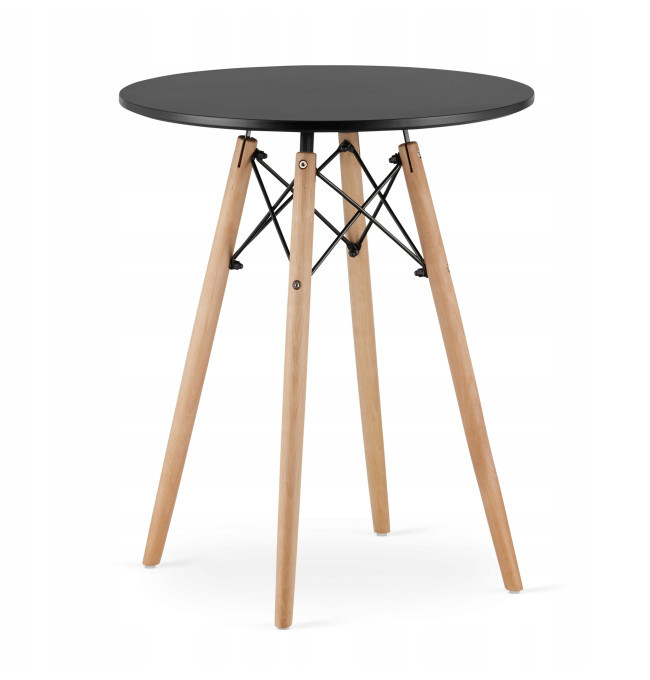 Kulatý stůl TODI 60 cm černý - drobné poškození