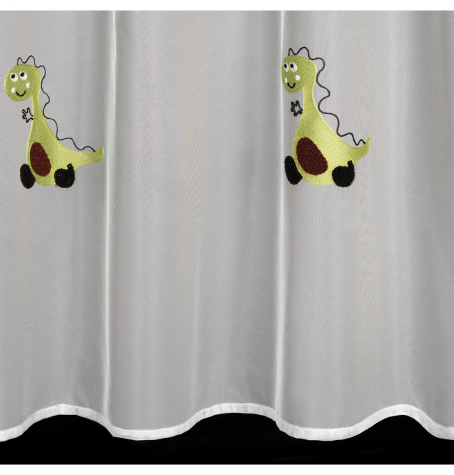 Hotová záclona DINO bílá - na průchodkách