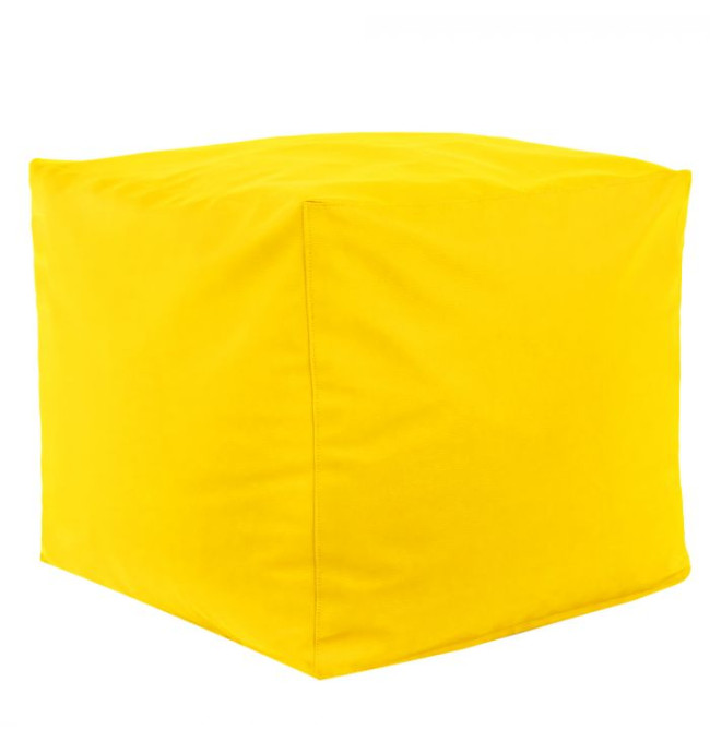 Taburetka CUBO ekokůže žlutá