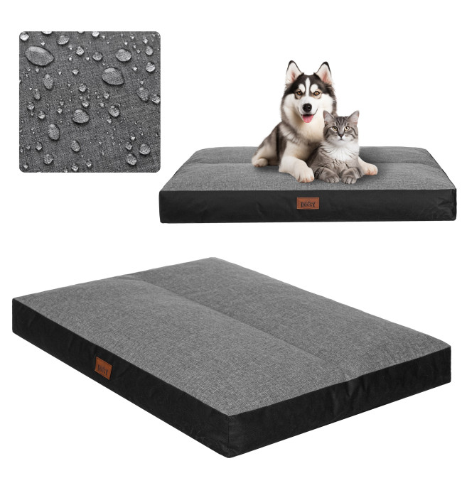 Matrace obdélníková L tmavě šedý ekolen