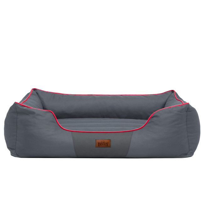 Pelíšek Comfort XXL šedý / červený