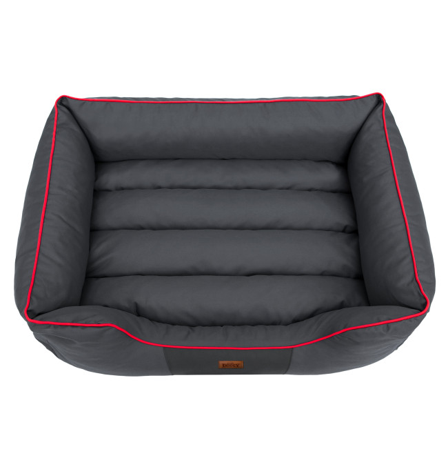 Pelíšek Comfort XXXL šedý / červený