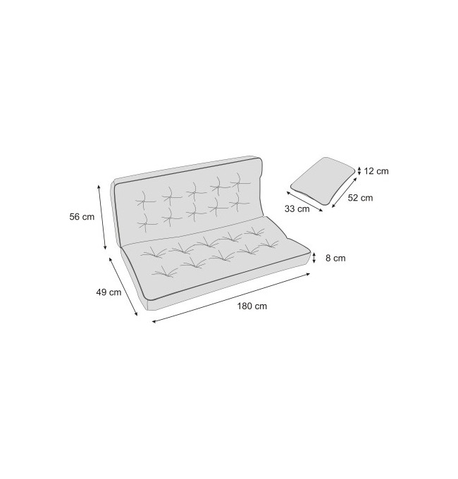 Polštář na zahradní houpačku POLA 180 cm barevné listy