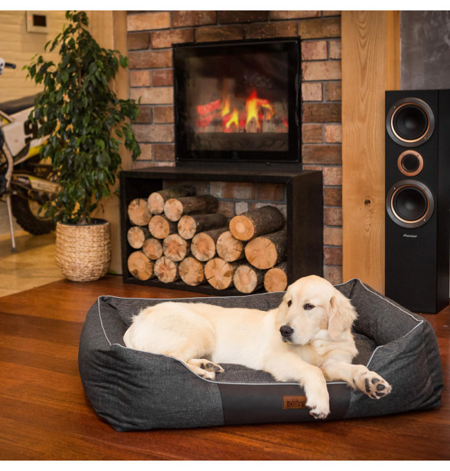 Pelíšek COMFORT XXXL černý ekolen