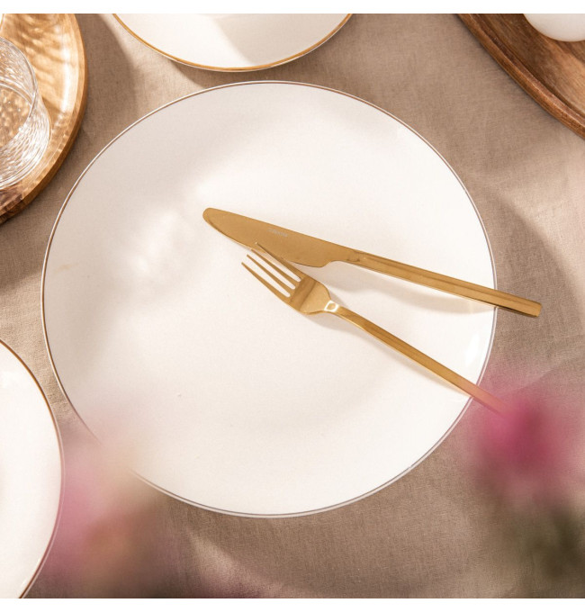 Talíř AURO obědový, se zlatým okrajem ALL 991992