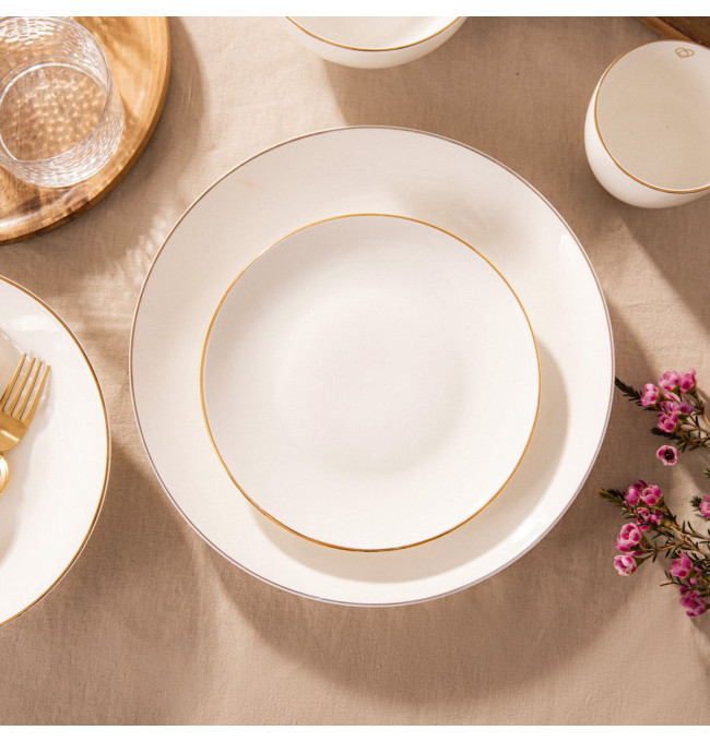 Talíř AURO obědový, se zlatým okrajem ALL 991992