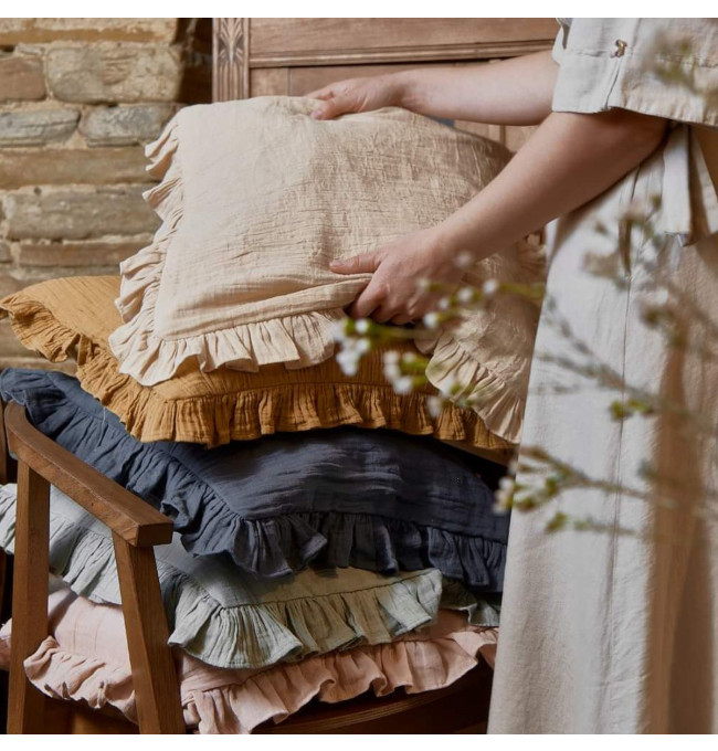 Povlak na polštář ELIN mušelínový, béžový 840628